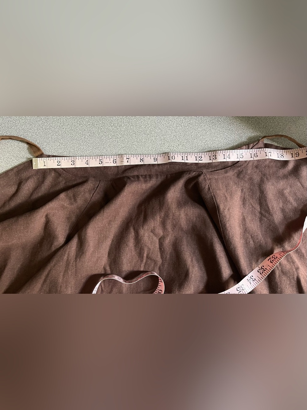 Hand Made Brown Tie-Front Cape - Picture 6 of 6